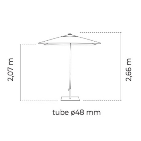 Парасолька Ezpeleta Eolo Pureti 2.5x2.5 Taupe з базою Bond 35 кг9