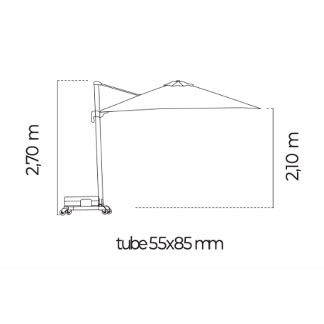 Парасолька Ezpeleta Flexo 300x300 Taupe Бежевий з базою5