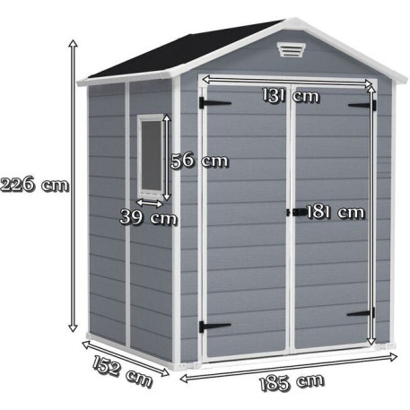 Садовий будинок KETER MANOR 6 × 5 DD бежевий3