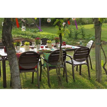 Комплект меблів для тераси Nardi SET TAVOLO ALLORO 140-210 with PALMA Caffe на 8 місць1