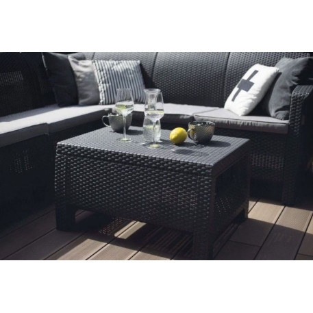 Стіл садовий кавовий Keter Corfu table Графіт1