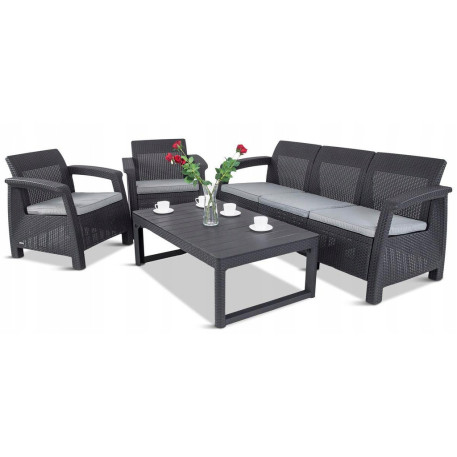 Комплект садових меблів Keter Corfu Set Lyon Max Графіт3