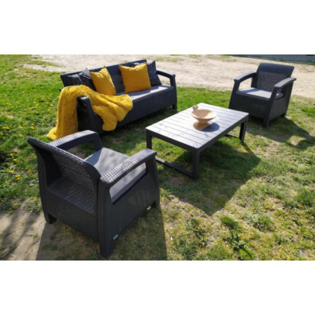 Комплект садових меблів Keter Corfu Set Lyon Max Графіт4