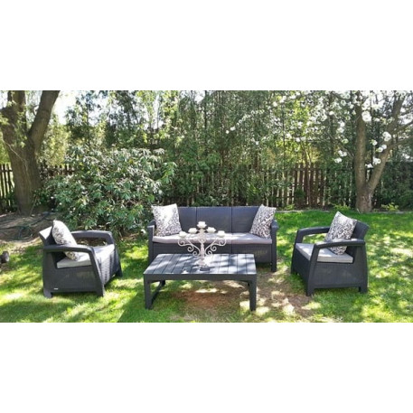 Комплект садових меблів Keter Corfu Set Lyon Max Графіт5