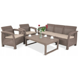 Комплект садових меблів Keter Corfu Set Lyon Max Капучино