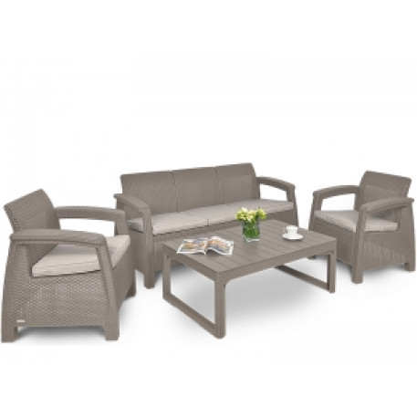 Комплект садових меблів Keter Corfu Set Lyon Max Капучино2
