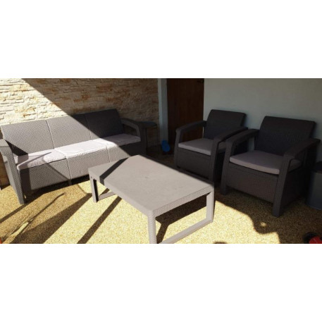 Комплект садових меблів Keter Corfu Set Lyon Max Капучино5
