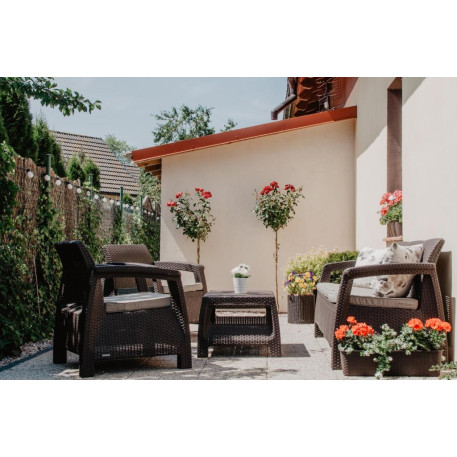 Комплект садових меблів Keter Corfu Set Max Brown Taupe Curver Коричневий2