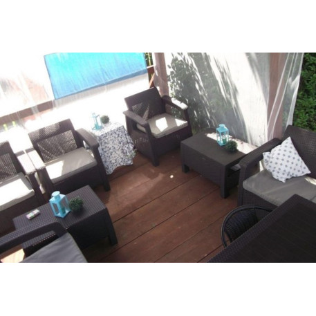 Комплект садових меблів Keter Corfu Set Max Brown Taupe Curver Коричневий3