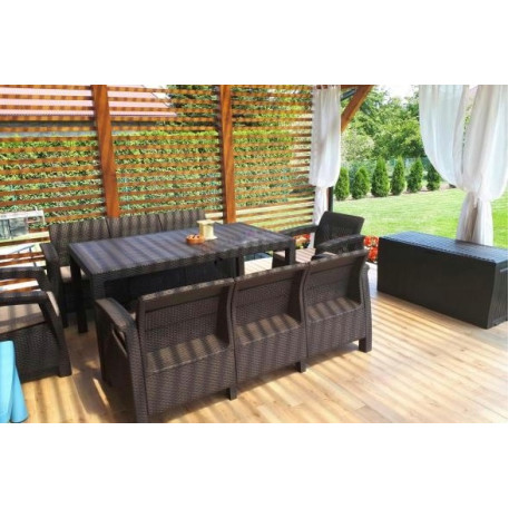Комплект садових меблів Keter Corfu Fiesta Max Коричневий1