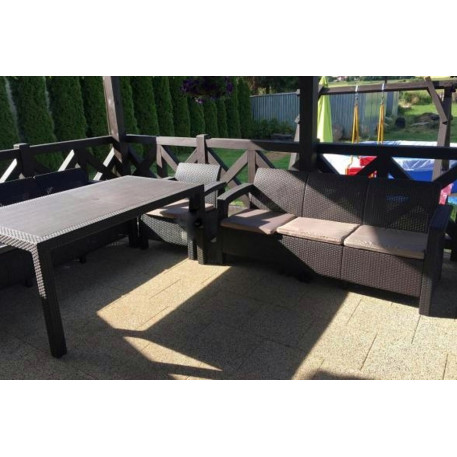 Комплект садових меблів Keter Corfu Fiesta Max Коричневий2