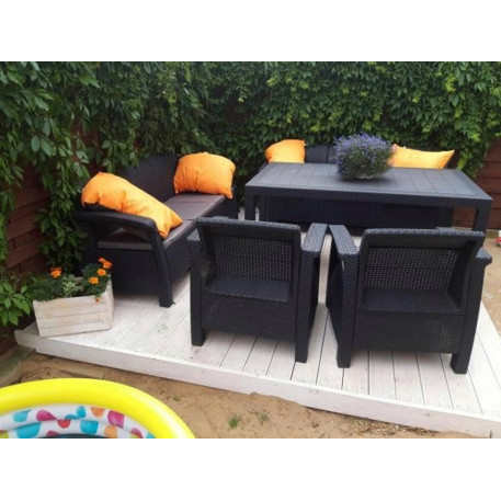 Комплект садових меблів Keter Corfu Fiesta Max Графіт1