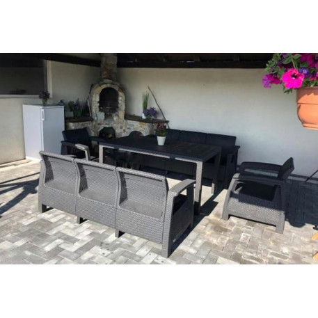 Комплект садових меблів Keter Corfu Fiesta Max Графіт3