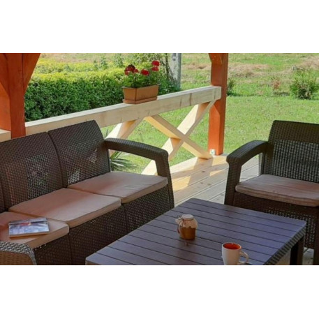 Комплект садових меблів Keter Corfu Fiesta Lyon Max Garden Set коричневий2
