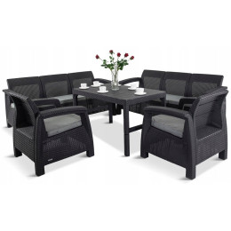 Комплект садових меблів Keter Corfu Fiesta Lyon Max Garden Set Графіт
