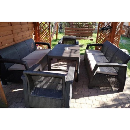 Комплект садових меблів Keter Corfu Fiesta Lyon Max Garden Set Графіт4