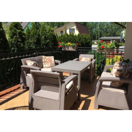 Комплект садових меблів KETER Corfu Rest Set Капучино2