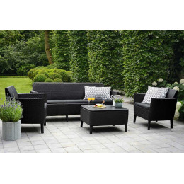 Комплект садових меблів Salemo 3 seater set Графіт