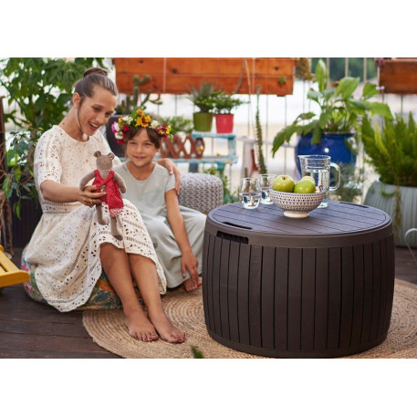 Стіл-скриня KETER CIRCA WOOD STORAGE BOX 140л Коричневий2