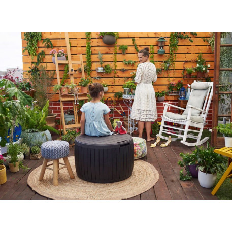 Стіл-скриня KETER CIRCA WOOD STORAGE BOX 140л Коричневий3
