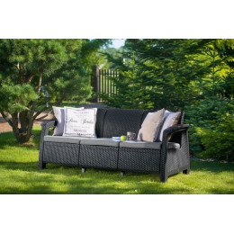 Диван садовий Keter Corfu Love Seat Max Графіт