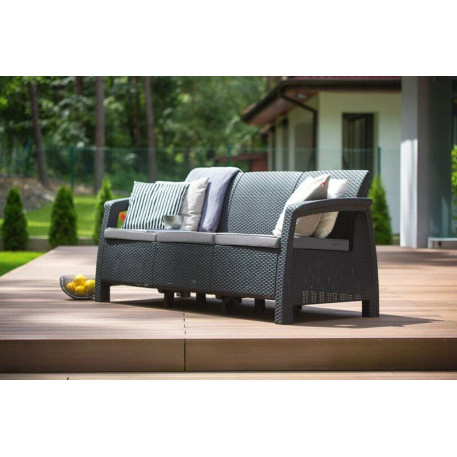 Диван садовий Keter Corfu Love Seat Max Графіт1