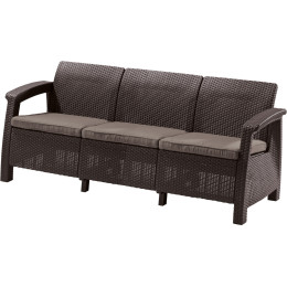 Диван садовий Keter Corfu Love Seat Max Коричневий