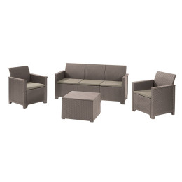 Комплект садових меблів EMMA 3 SEATER SOFA SET Капучино