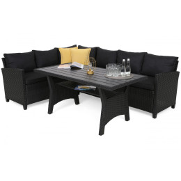 Комплект садових меблів кутовий Home Garden LAGOS MUDDY Графіт