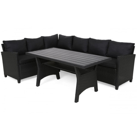 Комплект садових меблів кутовий Home Garden LAGOS MUDDY Графіт1