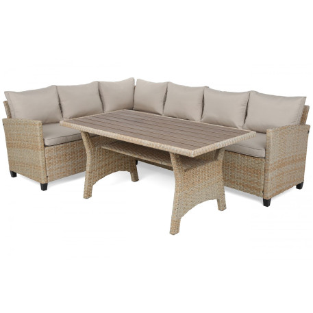 Комплект садових меблів кутовий Home Garden LAGOS MUDDY Бежевий1