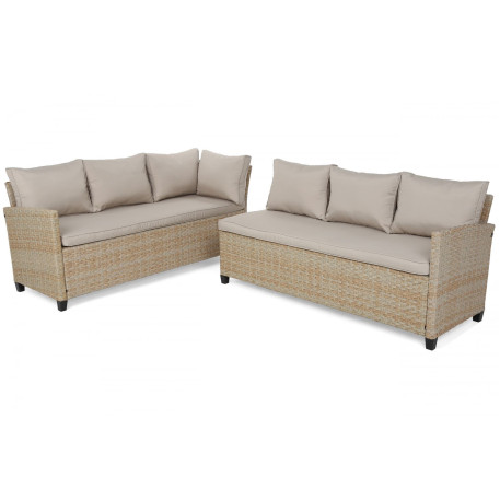 Комплект садових меблів кутовий Home Garden LAGOS MUDDY Бежевий3