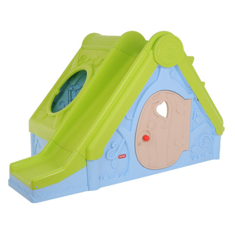 Дитячий ігровий будиночок Keter Funtivity Playhouse салатово-блакитний з гіркою3