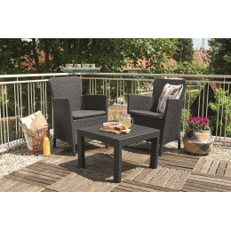 Набір садових меблів Keter SALVADOR BALCONY SET Графіт