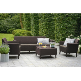 Комплект садових меблів Salemo 3 seater set Коричневий