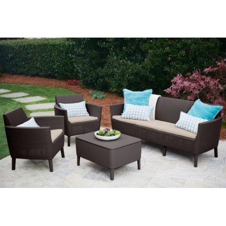 Комплект садових меблів Salemo 3 seater set Коричневий1