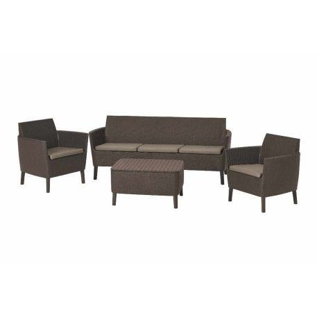 Комплект садових меблів Salemo 3 seater set Коричневий2