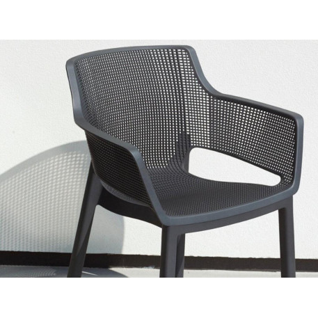 Стілець пластиковий Keter Eva Chair Графіт3