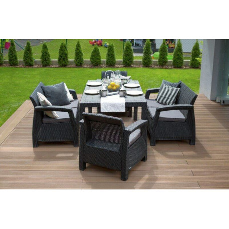 Комплект садових меблів Corfu Fiesta Set Графіт1