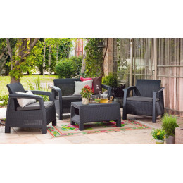 Комплект садових меблів Keter Bahamas Set Графіт