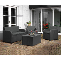 Комплект садових меблів Modena Set + стіл ящик Графіт