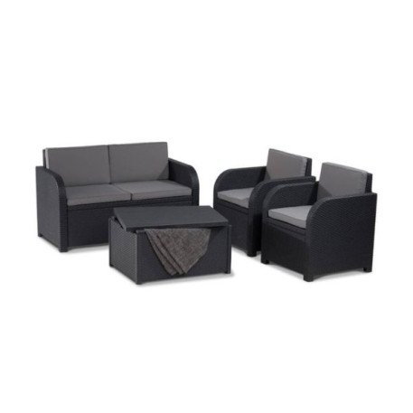 Комплект садових меблів Modena Set + стіл ящик Графіт1