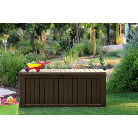 Садовий ящик KETER ROCKWOOD STORAGE BOX 570л Коричневий6