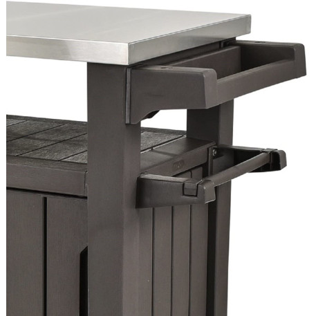 Садовий стіл для барбекю KETER UNITY XL 207л Коричневий3