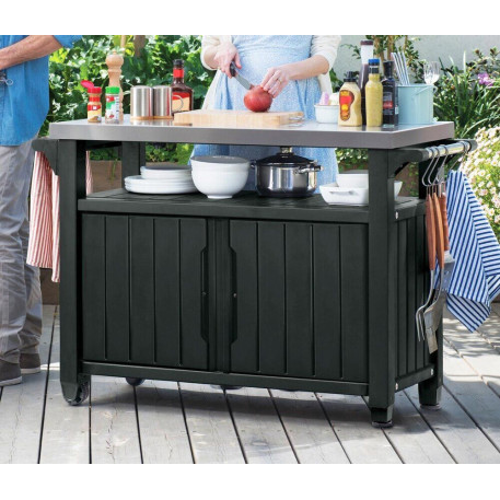 Садовий стіл для барбекю KETER UNITY XL 207л Графіт2