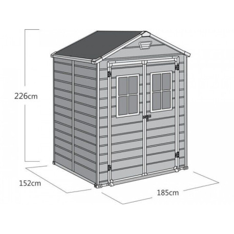 Садовий будиночок KETER SCALA 6X5 Коричневий2