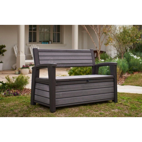 Лава-скриня для зберігання Keter HUDSON STORAGE BENCH 227л Графіт3