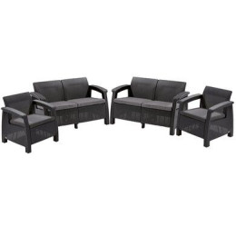 Комплект садових меблів KETER Corfu Rest Set Графіт