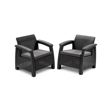 Комплект садових меблів KETER Corfu Rest Set Графіт3