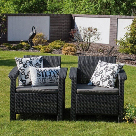 Комплект садових меблів KETER Corfu Rest Set Графіт4